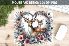 Watercolor Deer Mouse Pad Sublimation - Valentines PNG Product Image 1