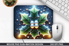 Flowers Mouse Pad Sublimation,Christmas Mouse Pad PNG Design Product Image 1