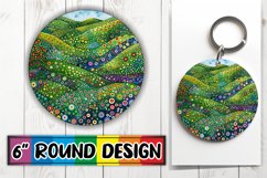 Majestic Keychain Views Sublimation Round Design PNG Product Image 1