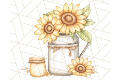 Rustic Sunflower Clipart, Soft Country Farmhouse Florals Png Product Image 3