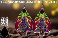 FUN Teardrop Earrings Gift Ideas, Neon Xmas Product Image 1