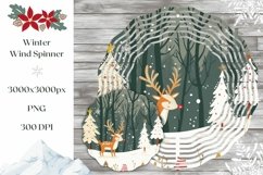 Winter Forest Wind Spinner, Christmas Deer Wind Spinner Product Image 1