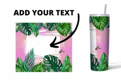 Palm Skinny Tumbler Sublimation | 20 oz | Taper | Straight Product Image 4