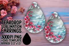 3D Floral Hole Design for Teardrop Earrings Product Image 1