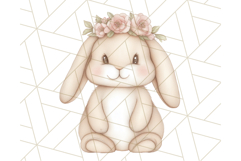 Spring Bunnies PNG Watercolor Bunny Clipart, Pastel Easter Product Image 3