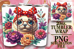 Enchanted reflections 20oz tumbler wrap, Cute Animals Product Image 1