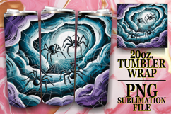 Cozy Sunsets 20oz tumbler wrap, Halloween Product Image 1