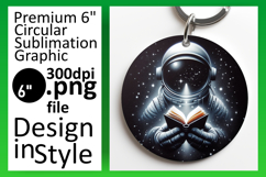 Vibrant Round Design Coaster Artwork , Astronaut Product Image 1