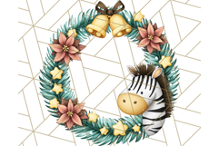 Safari Christmas PNG Clipart, Cute Jungle Animal Art Product Image 3