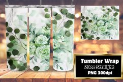 Tumbler Wrap Sublimation 20oz Design Floral Pattern Product Image 1