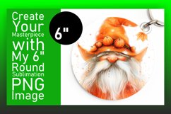Sweet Serenity: Watercolor Gnome Round Design Product Image 1