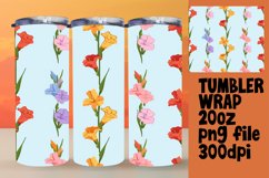 Watercolor Boho Bloom Paradise Tumbler Wrap Product Image 1