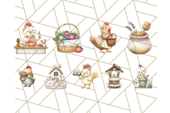 Cottagecore Kitchen Chicken Clipart PNG, Fairytale Style Product Image 3