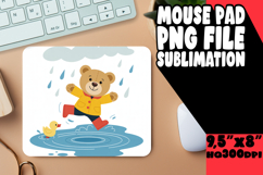 JOYFUL MOUSE MAT SUBLIMATION STYLE, Cute Bear Product Image 1