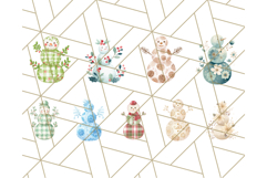 Patterned Snowman Silhouette PNG Clipart Product Image 3