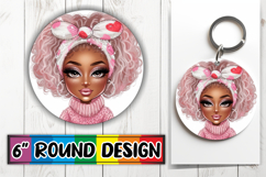 Enchanted Circle Coaster Designs, Afro Girl Product Image 1