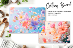 Flower Cutting Board Kitchen Chopping Board Sublimation_71 Product Image 1