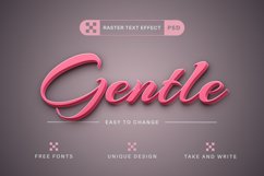 Gentle - Editable Text Effect, Font Style Product Image 1
