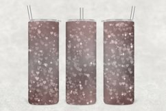 Brushed Satin Tone Hearts Sparkle Tumbler Sublimation Product Image 1