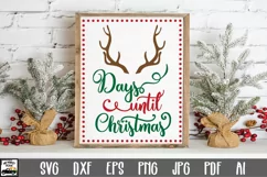 Christmas Countdown SVG Cut File - Deer Antlers SVG File Product Image 1