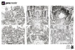 Procreate,Enchanted Realms / fantasy background design Product Image 4