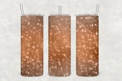 Buff Bronze Hearts Sparkle Tumbler Sublimation Product Image 1