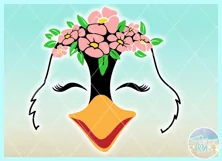 Penguin With Flowers Svg Dxf Eps Png Pdf Files For Cricut Product Image 3