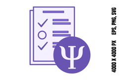 Colored Psychological Test Icon Product Image 1
