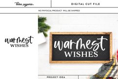 Warmest Wishes | rustic farmhouse sign | winter decor Product Image 1