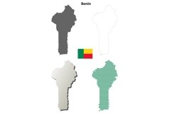 Benin outline map set Product Image 1