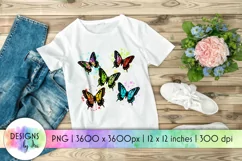 Rainbow Butterflies Print | Butterflies PNG | Best Seller Product Image 1