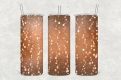 Buff Bronze Glowing Glitter Tumbler Sublimation Product Image 1