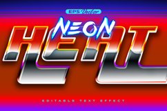 Retro shiny Y2K editable text effect neon heat with futurist Product Image 1