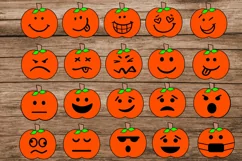Halloween Pumpkins Emojis Cliparts I Halloween Pumpkins Cute Product Image 3