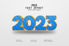 New Year 2023 3d Text Effect PSD File Product Image 1
