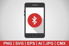 Vector Bluetooth Mobile Application Icon Product Image 1