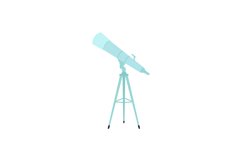 Modern telescope flat color vector object Product Image 1