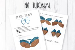 Hair bow template SVG, DIY leather bow template Product Image 3