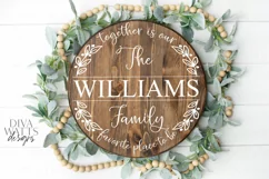 Together Is Our Favorite Place To Be Family Name Sign SVG Product Image 2