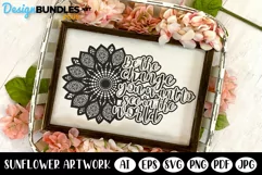 Sunflower SVG | Be the Change You Want to See in the World Product Image 1