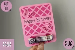 Butterfly Birthday Money card | Paper cutting | Money card Product Image 3