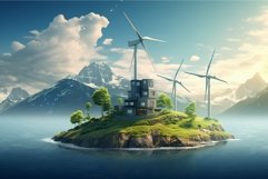 Sustainable living on idyllic island with wind power Product Image 1