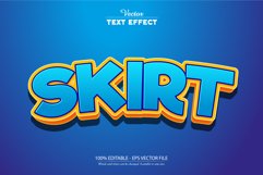 Cartoon text effect, editable blue and orange color text Product Image 1