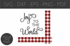 Joy To The World Plaid SVG |Christmas Cut File Product Image 2