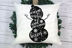 Warm Wishes and Snowman Kisses - Christmas Cutting File Product Image 4