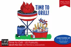 Time to Grill - US Patriotic - PNG files for Sublimation Product Image 1