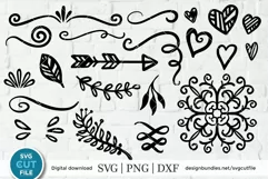 Swirl svg, flourish svg, swoosh svg, swashes svg, squiggle Product Image 1