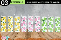 Lemonade party 20 Oz. Skinny Tumbler sublimation design Product Image 1