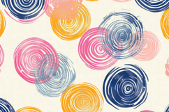 Colorful Concentric Circles Background Wallpaper Product Image 1