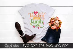 So Thankful For My Family Thanksgiving Turkey Day Product Image 2